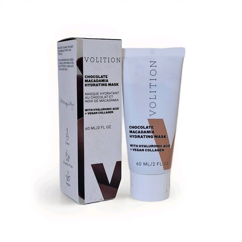 VOLITION BEAUTY Chocolate Macadamia Hydrating Mask with Hyaluronic Acid + BNIB